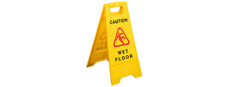 CLEANLINK BRIGHT YELLOW WET FLOOR SAFETY SIGN | FLAT FOLD A-FRAME