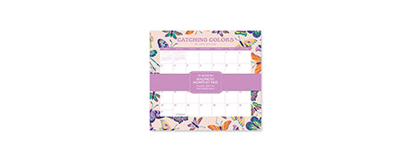 ORANGE CIRCLE MAGNETIC MONTHLY WALL PLANNER PAD FOR 17 MONTHS