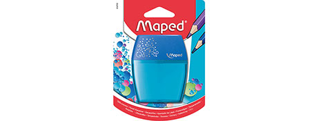 MAPED SHAKER PENCIL SHARPENER WITH CANISTER - ASSORTED COLOURS