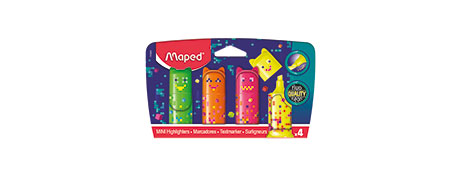 MAPED HIGHLIGHTERS WITH VIVID INK - ASSORTED COLOURS