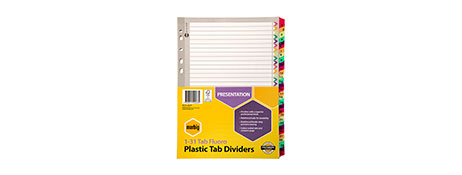 MARBIG A4 FLUORO INDEX DIVIDERS FOR EASY FILING