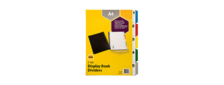 MARBIG A4 MULTI-COLOUR INDEX DIVIDERS FOR EASY FILING