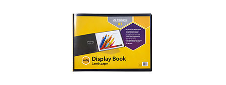 MARBIG BLACK NON-REFILLABLE DISPLAY BOOK FOR DOCUMENT STORAGE