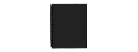 MARBIG BLACK REFILLABLE A4 DISPLAY BOOK WITH 20 POCKETS