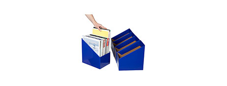 MARBIG DURABLE BLUE BOOK BOX FOR CLASSROOM & OFFICE STORAGE
