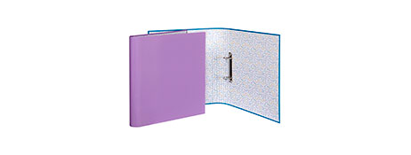 MARBIG PRINTED RING BINDER WITH UNIQUE CURVED SPINE (ASSORTED)