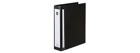 MARBIG DELUXE A4 RING BINDER - BLACK, 400 PAGES CAPACITY