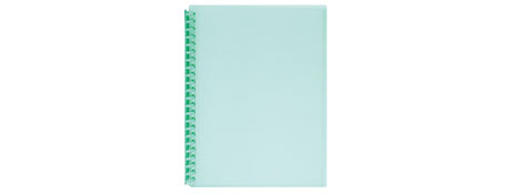 MARBIG GREEN REFILLABLE DISPLAY BOOK WITH 20 POCKETS