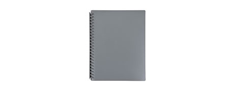 MARBIG GREY REFILLABLE A4 DISPLAY BOOK - 20 POCKETS
