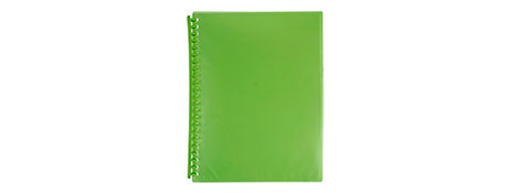 MARBIG LIME REFILLABLE A4 DISPLAY BOOK WITH 20 POCKETS