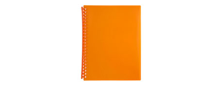 MARBIG ORANGE REFILLABLE A4 DISPLAY BOOK WITH 20 POCKETS