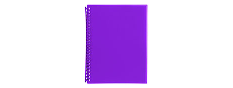 MARBIG PURPLE REFILLABLE A4 DISPLAY BOOK WITH 20 POCKETS