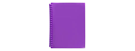 MARBIG PURPLE REFILLABLE A4 DISPLAY BOOK - 20 POCKETS
