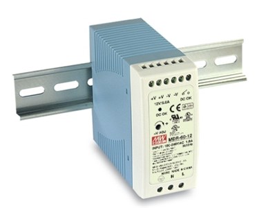 MEAN WELL 60W DIN RAIL POWER SUPPLY 48VDC 1.25A FOR AUTOMATION