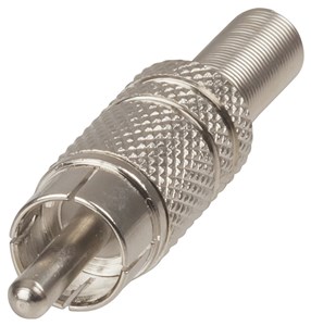 GENERIC/UNSPECIFIED MANUFACTURER DURABLE RCA METAL LINE PLUG WITH STRAIN RELIEF SPRING