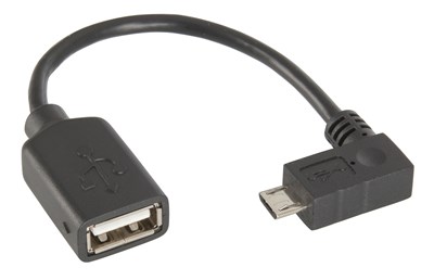 USB OTG ADAPTER: MICRO B MALE TO USB A FEMALE CABLE 150MM