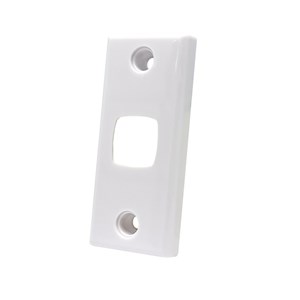GENERIC/UNSPECIFIED MANUFACTURER WHITE WALL PLATE FOR 75 OHM SNAP-IN INSERTS - MINI SIZE