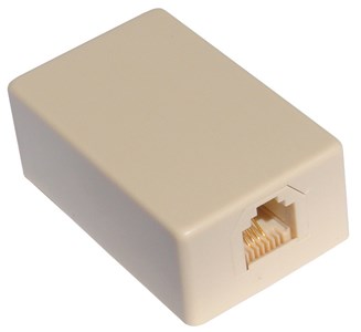 US MODULAR SKIRTING MOUNT RJ11 PHONE SOCKET 6P/4C