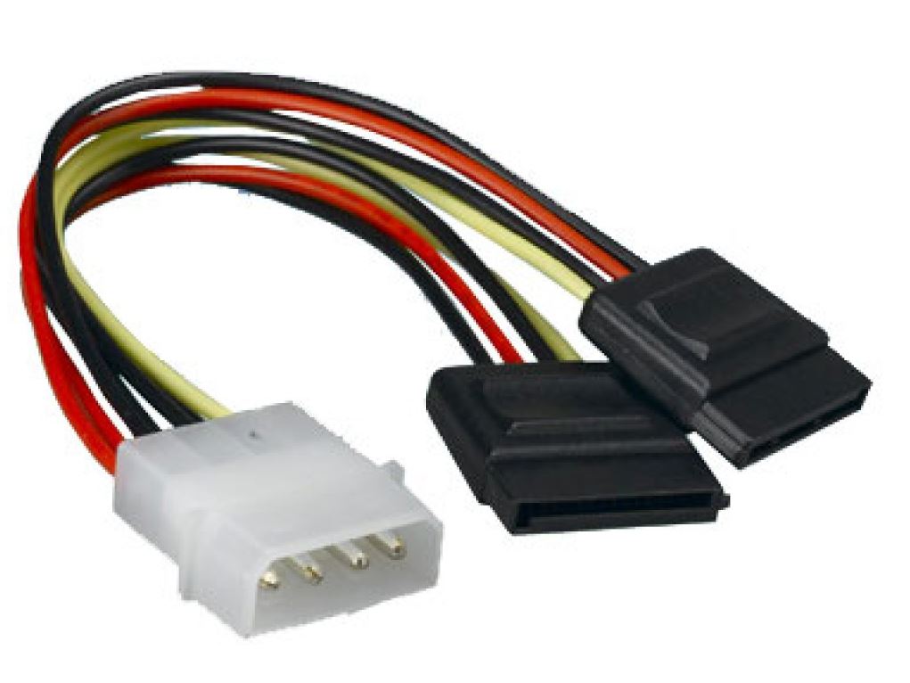 ASTROTEK MOLEX TO DUAL SATA POWER ADAPTER CABLE