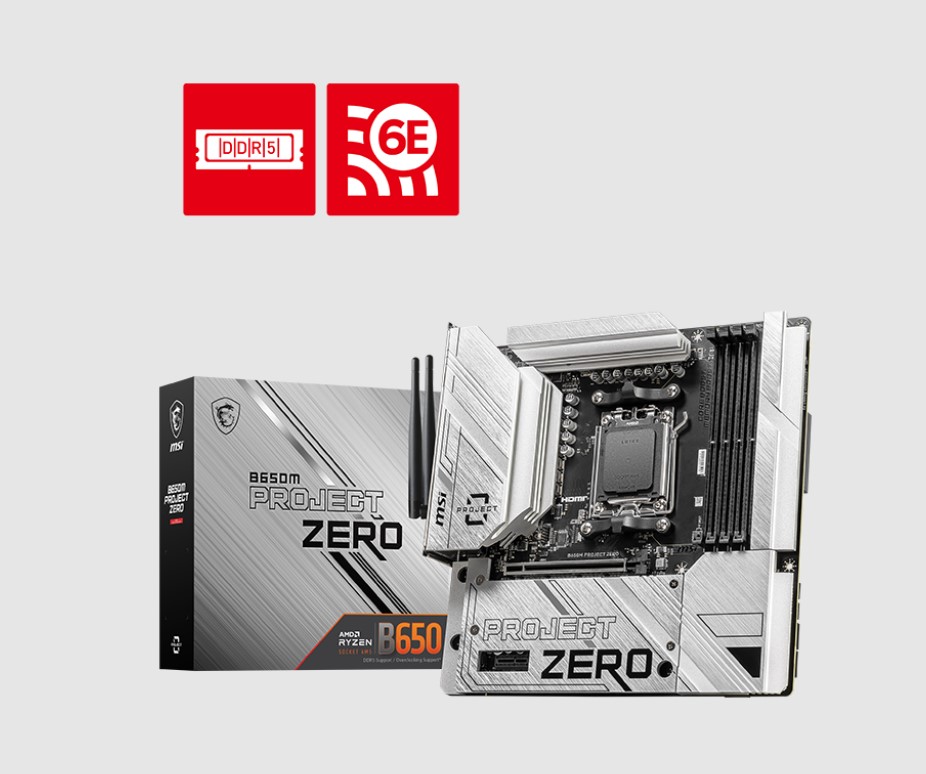 MSI B650M PROJECT ZERO MOTHERBOARD FOR RELIABLE BUILDS