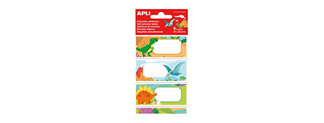APLI PERMANENT ADHESIVE LABELS 81X36MM ASSORTED DESIGNS FOR STATIONERY