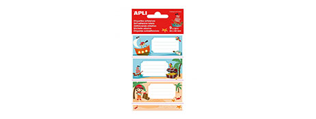APLI PERMANENT ADHESIVE LABELS 81X36MM ASSORTED DESIGNS FOR ORGANISATION