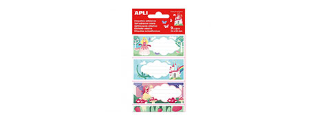 APLI PERMANENT ADHESIVE LABELS 81X36MM ASSORTED DESIGNS FOR ORGANISATION