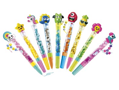 UNBRANDED CRAFT KIT DIY PEN CRAFT KIT: PERSONALISE 3 PENS - TROPICAL, MONSTER & FANTASY