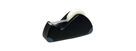 UNKNOWN MANUFACTURER STYLISH PERSPEX DESKTOP TAPE DISPENSER - SMALL & LARGE