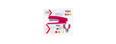 REXEL BRIGHT PINK HALF STRIP STAPLER KIT FOR HOME & OFFICE
