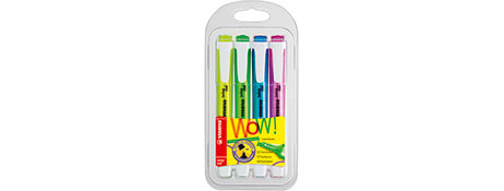 UNSPECIFIED EUROPEAN BRAND ASSORTED POCKET HIGHLIGHTERS WITH CHISEL TIP - GREAT FOR ON-THE-GO