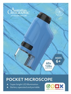 AUSTRALIAN GEOGRAPHIC POCKET MICROSCOPE FOR ON-THE-GO DISCOVERY