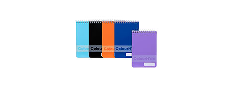 GENERIC STATIONERY BRAND POCKET NOTEBOOK 5-PACK ASSORTED COLOURS - 96 PAGES