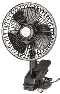 GENERIC/UNSPECIFIED (ASSUMING A COMMON AUTOMOTIVE ACCESSORY BRAND) PORTABLE 12V USB CAR FAN FOR EXTRA AIR CIRCULATION