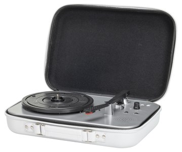 UNKNOWN MANUFACTURER PORTABLE BLUETOOTH TURNTABLE WITH RECHARGEABLE BATTERY & SPEAKER