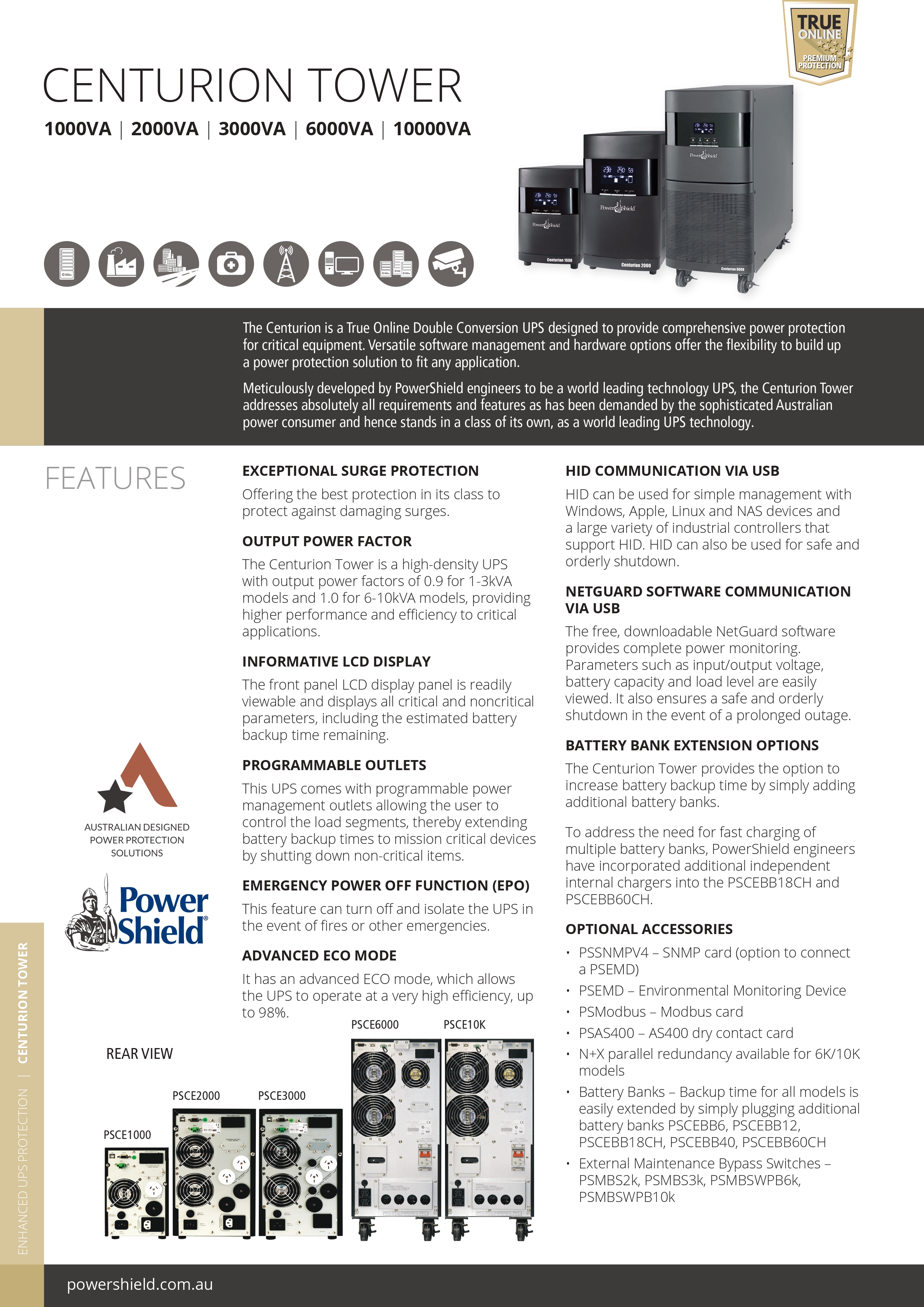 POWERSHIELD 10KVA ONLINE UPS FOR CRITICAL BUSINESS POWER