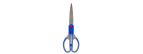 UNSPECIFIED MANUFACTURER DURABLE STAINLESS STEEL GENERAL PURPOSE SCISSORS - BLUE GRIP