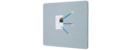 QUARTET OVAL FRAMELESS FABRIC BULLETIN BOARD 1200X900MM