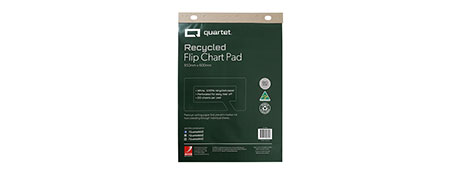QUARTET FLIP CHART PAD 600X850MM RECYCLED PAPER 20 SHEETS