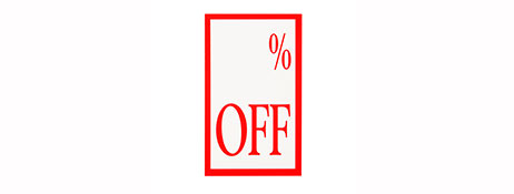 QUIKSTIK % OFF DISCOUNT SALE TICKETS - PACK OF 10