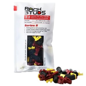 RACKSTUDS 2.2MM RED CAGE NUTS (20 PACK) FOR SECURE MOUNTING