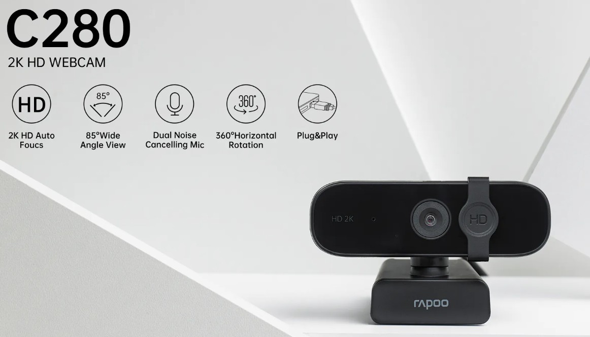 RAPOO C280 720P HD WEBCAM FOR CLEAR VIDEO CALLS