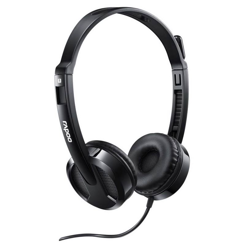 RAPOO H100 BLACK STEREO HEADSET FOR CLEAR COMMUNICATION