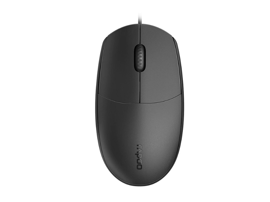 RAPOO N100 WIRED OPTICAL MOUSE - RELIABLE DESKTOP COMFORT