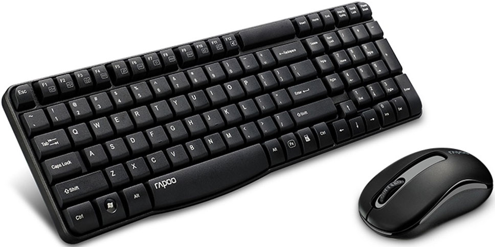 RAPOO X1800S WIRELESS KEYBOARD & MOUSE COMBO BLACK