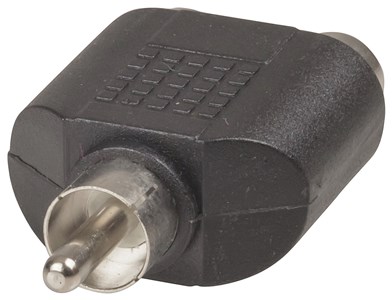 GENERIC/UNSPECIFIED MANUFACTURER RCA PLUG TO 2 RCA SOCKET ADAPTOR FOR AUDIO/VIDEO