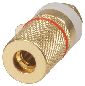 GENERIC AUDIO COMPONENTS RED GOLD BANANA SOCKET BINDING POST FOR AMPLIFIER MOUNTING
