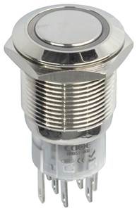 GENERIC/COMPONENT SUPPLIER RED 19MM IP67 MOMENTARY PUSHBUTTON SWITCH WITH LIGHT