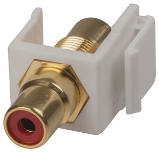 KEYSTONE RCA INSERT SOCKET RED FOR AUDIO/VIDEO CONNECTIONS