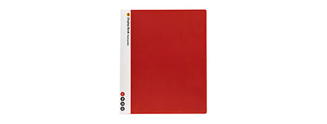 MARBIG RED NON-REFILLABLE DISPLAY BOOK WITH 20 POCKETS